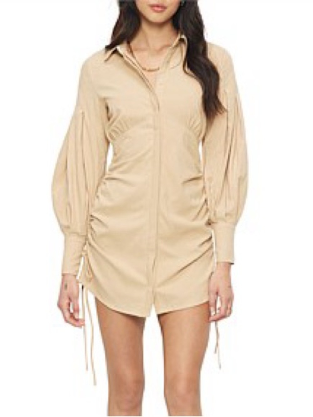 Sovere Shirt dress in biscuit